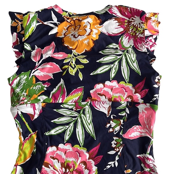 🌻NWOT Anne Cole Flutter Sleeve Zip Up Rashguard One Piece - Picture 10 of 15